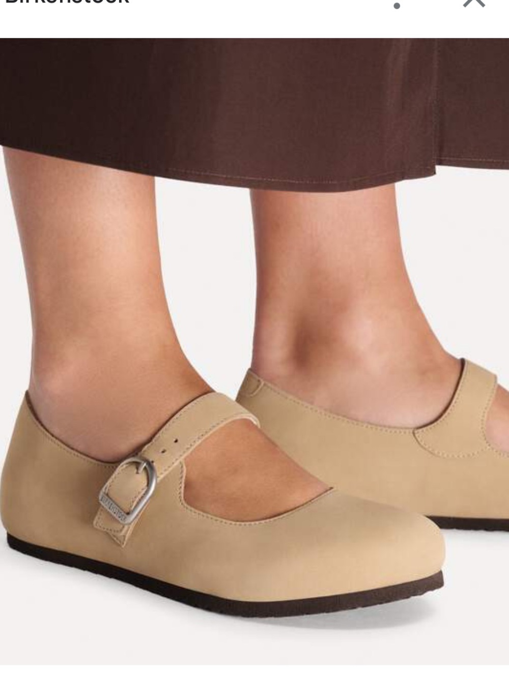 Birkenstock Santa Clarita Sandcastle Nubuck Mary Jane Flats Size 37